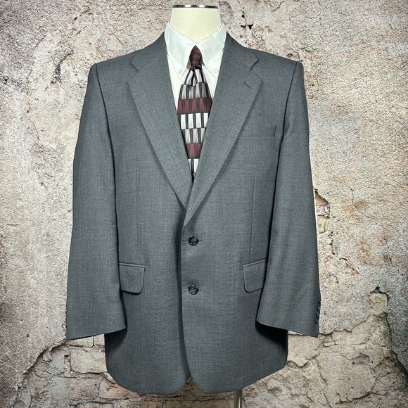 Burberry Other - Vintage Burberrys Men's Blazer Sport Coat Jacket 100% Wool Gray FLAWS SEE PICS